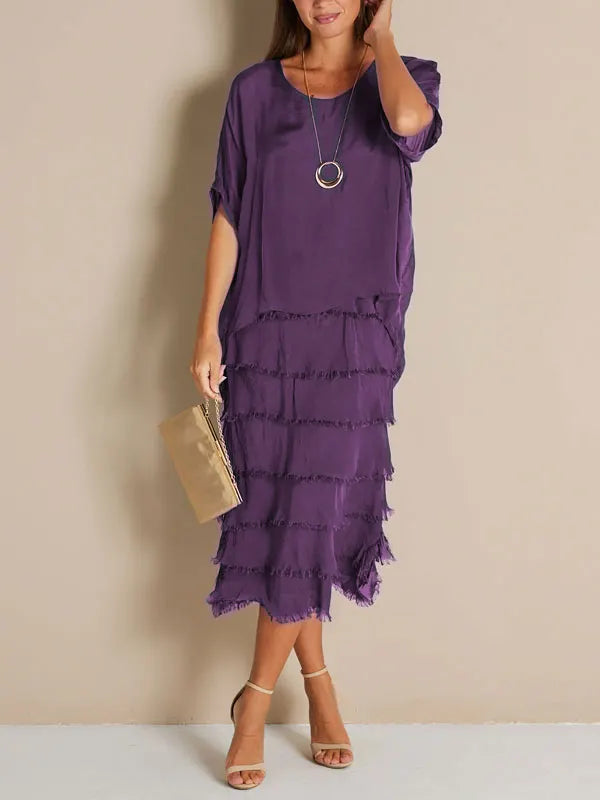 Straight temperament chiffon temperament women's dress