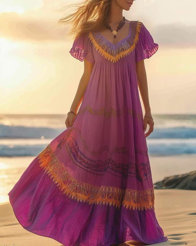 Summer original seaside resort dress b01c