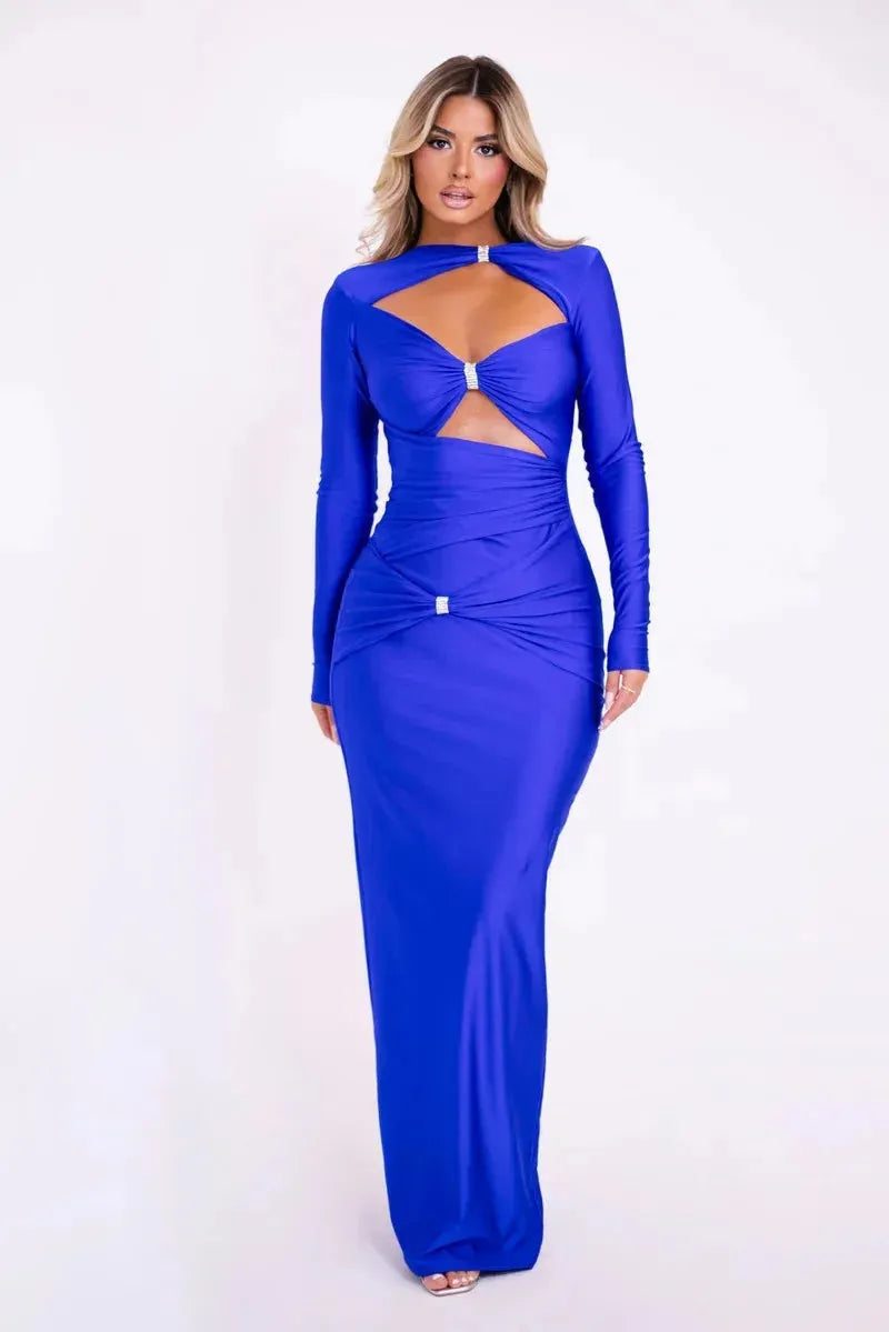Valencia Cut-Out Embellished-Bodycon Maxi Dress