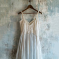 Retro Bohemian Style Striped Design Casual Deep V Dress