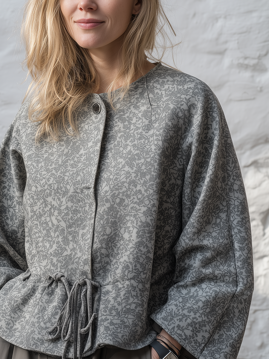 Bohemian Grey Printed Top