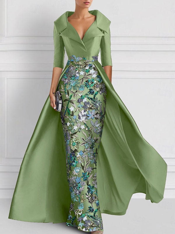 Satin Split Temperament Women's Dress