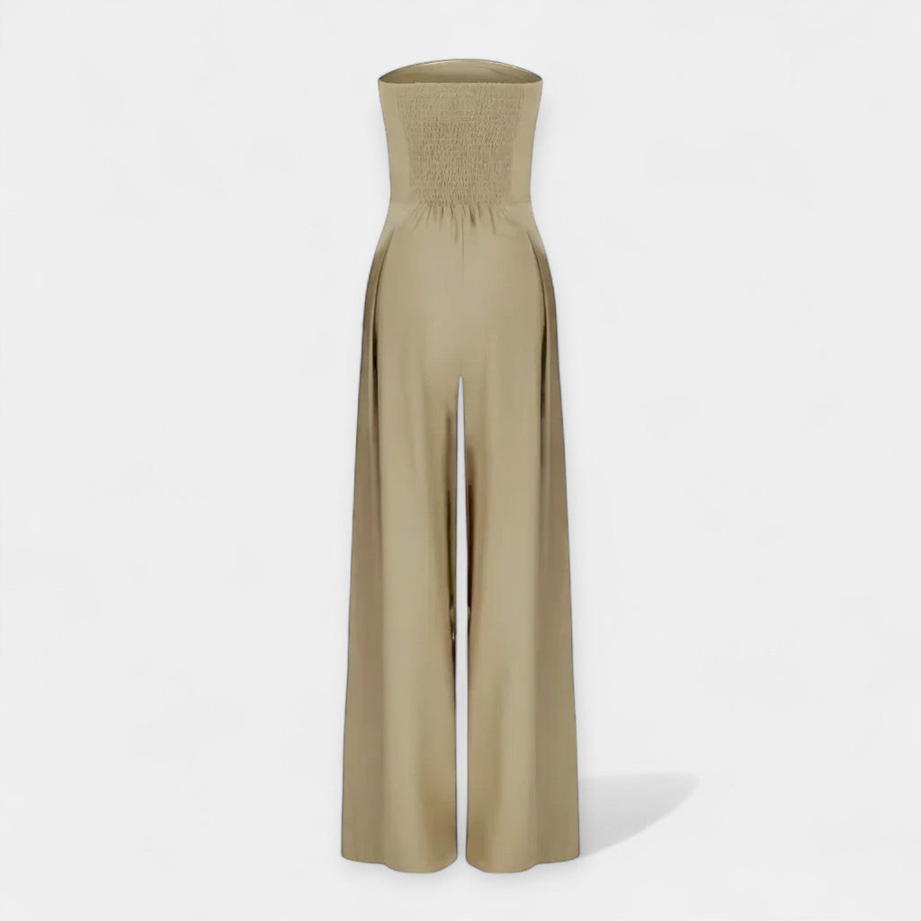 Strapless Jumpsuit with Corset