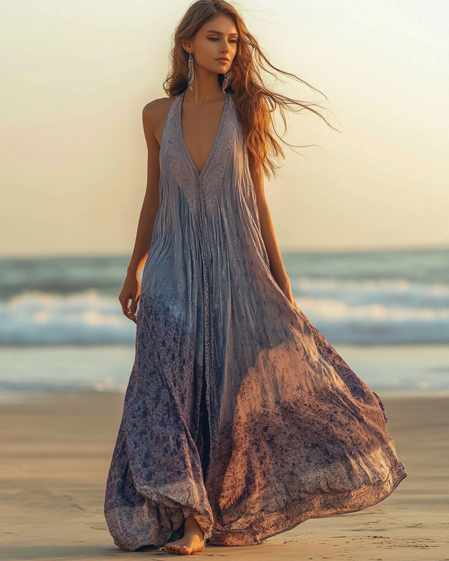 Summer original seaside resort dress 4e2f