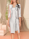 Elegant Satin Jacket Wedding Women's Dress