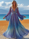 Summer vacation fashion elegant contrast color dress 0673