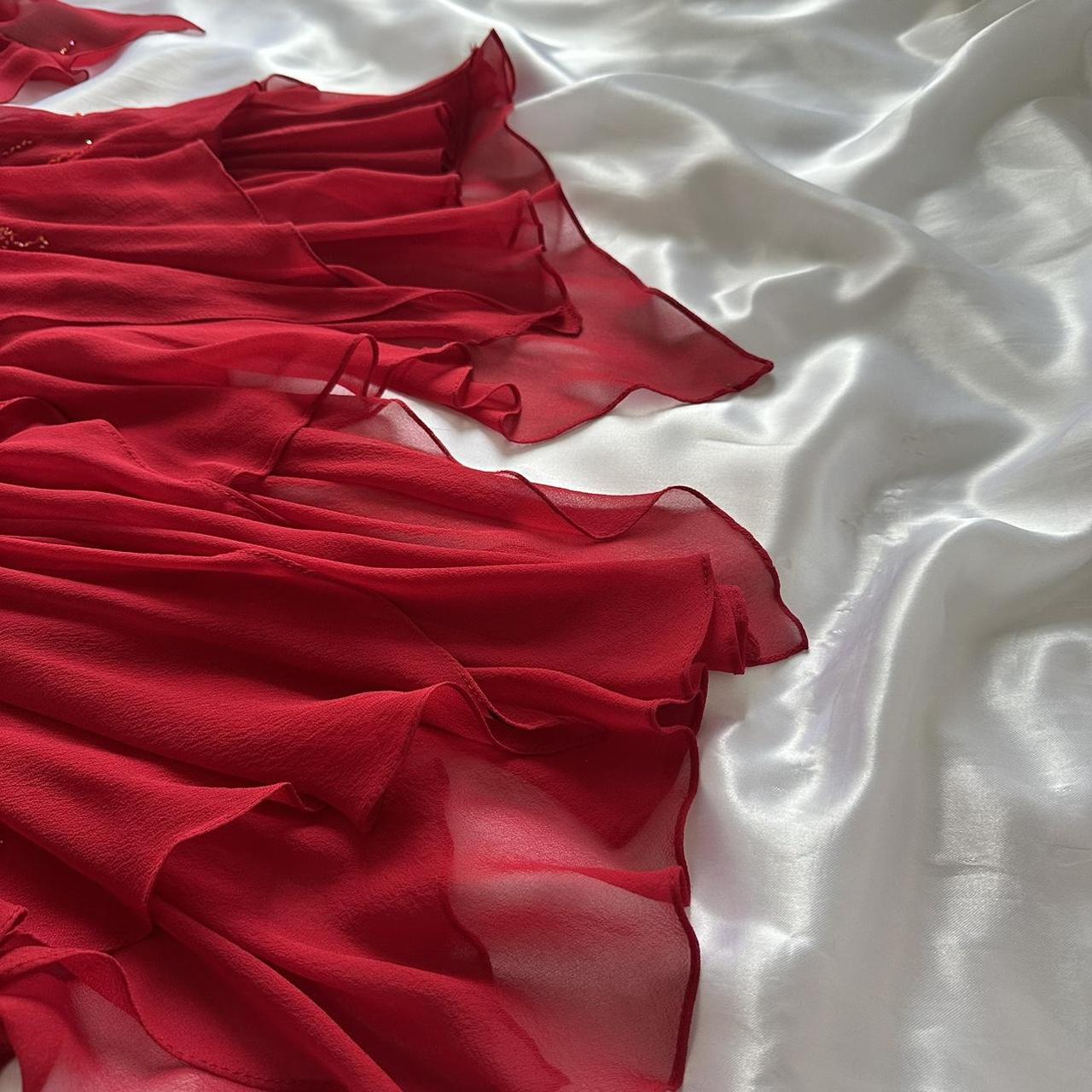 Women's Red and Gold Dress