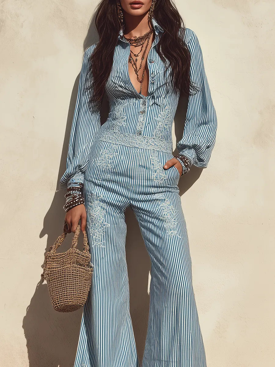 Sunlit Riviera Wide-Leg Jumpsuit