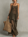 Ethereal Sleeveless Sheer Tiered Set