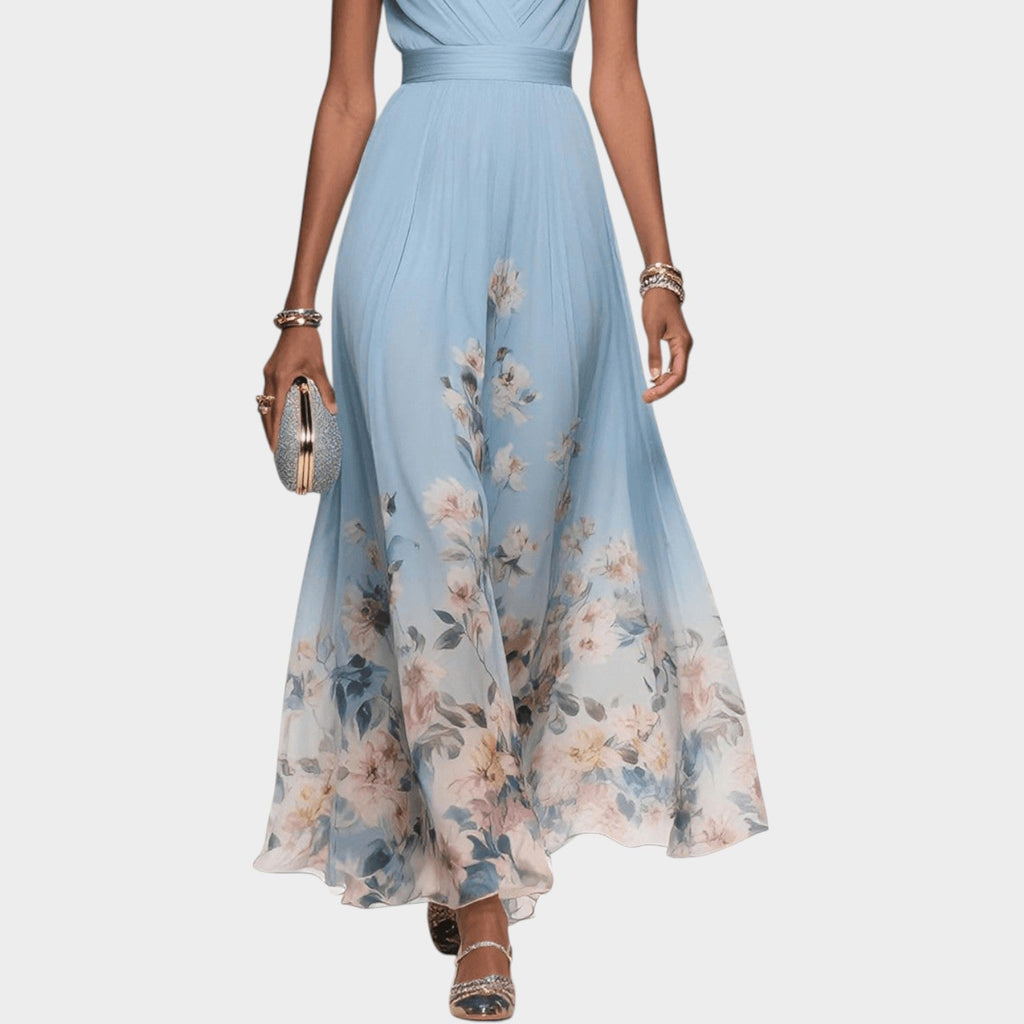 Elegant Flow Floral Maxi Dress