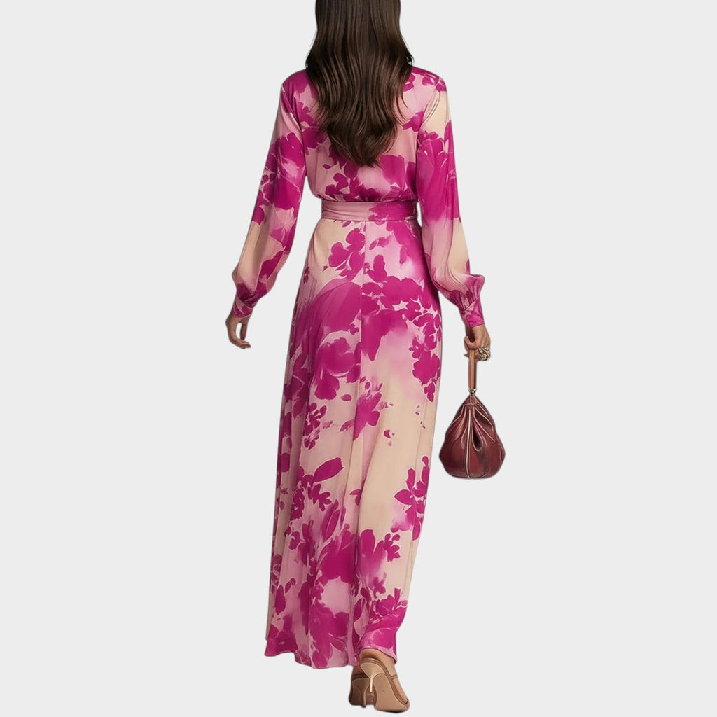 Flowy Floral Wrap Dress