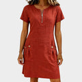 Everyday Zip-Front Mini Dress