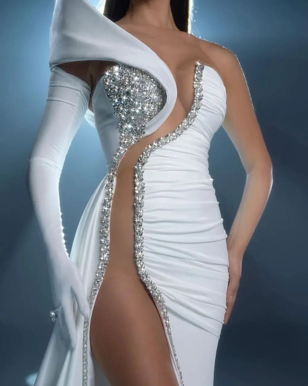 Sexy Crystal Sequin Gown