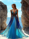 Summer vacation bohemian elegant dress  a2de