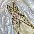 Women's Cream and Grey Dress