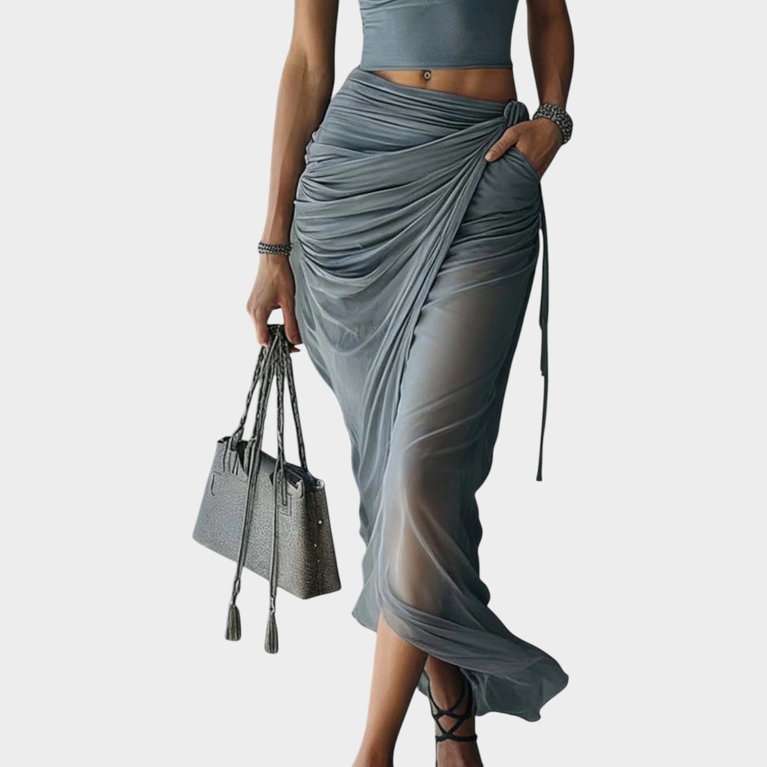 Draped Two-Piece Set