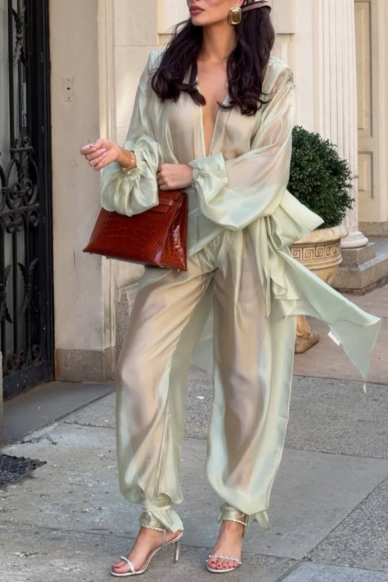 Women's Chiffon Semi-Transparent Fashion Suit