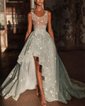 Women's Sleeveless Irregular Star Sequin Dress