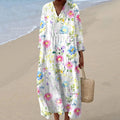 Women's Vintage Flowers Art Print Casual Dress