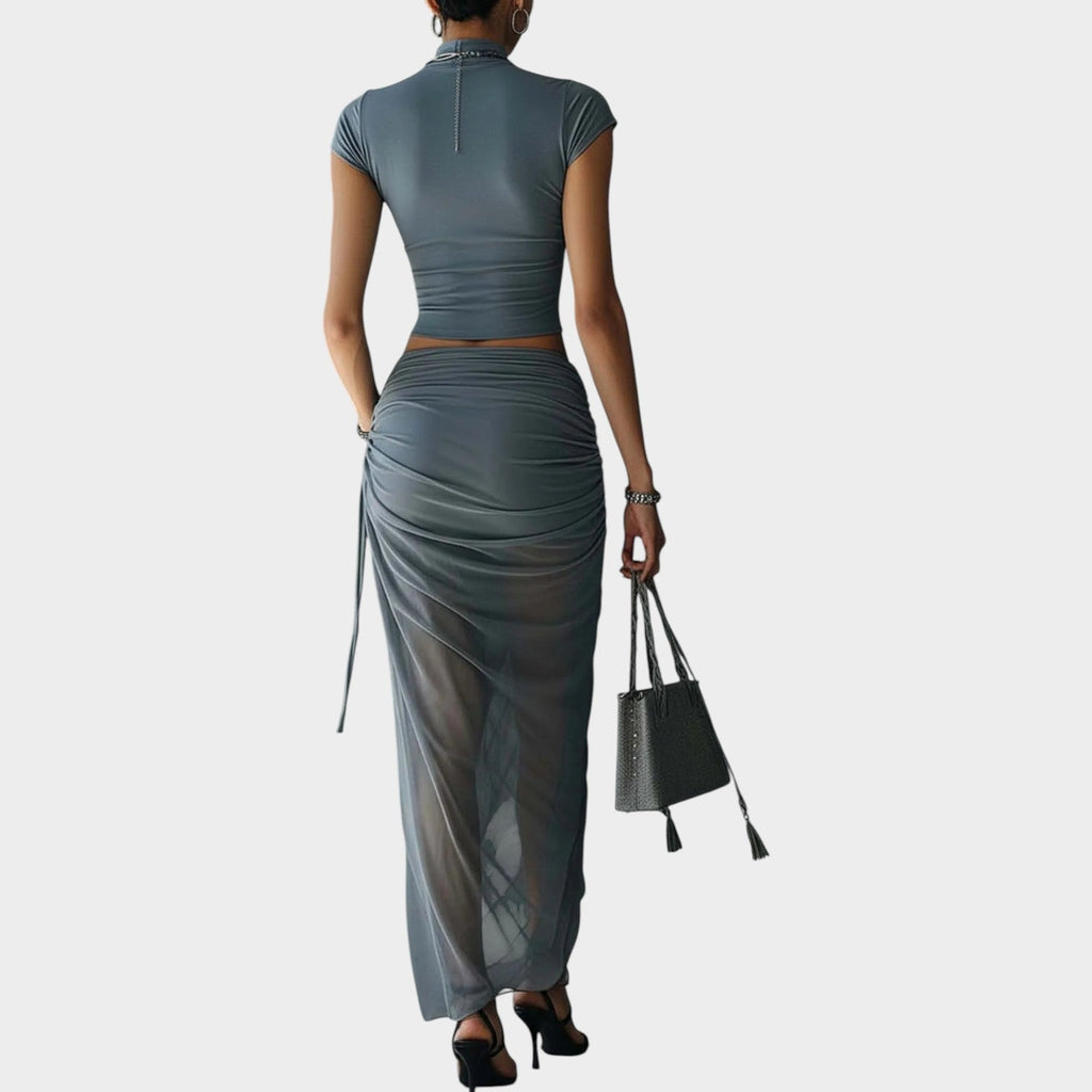 Draped Two-Piece Set