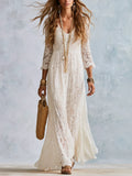 Bohemian Style Lace Flowing Long Dress