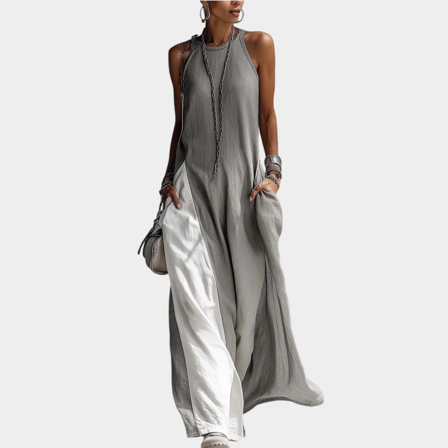 Sleeveless Wide-Leg Relaxed Jumpsuit