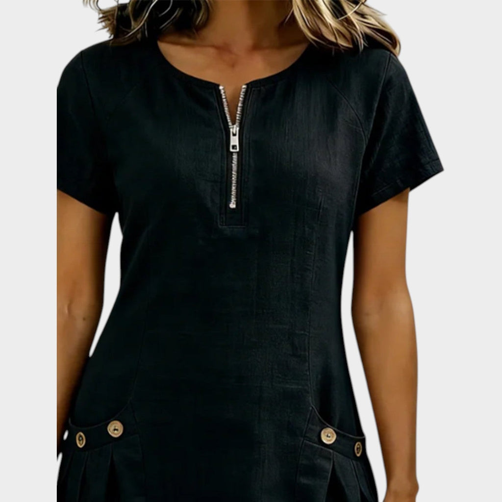Everyday Zip-Front Mini Dress