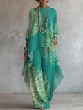 Elegant Retro Geometry Print Two-piece Set