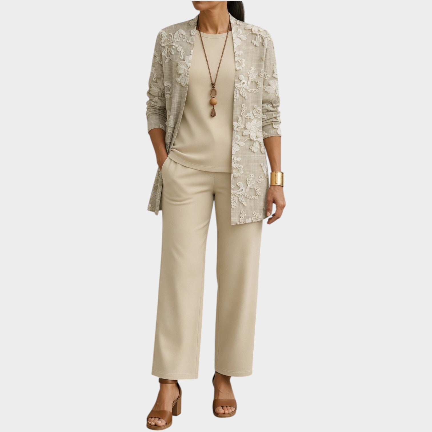 Minimal Luxe Embroidered Set
