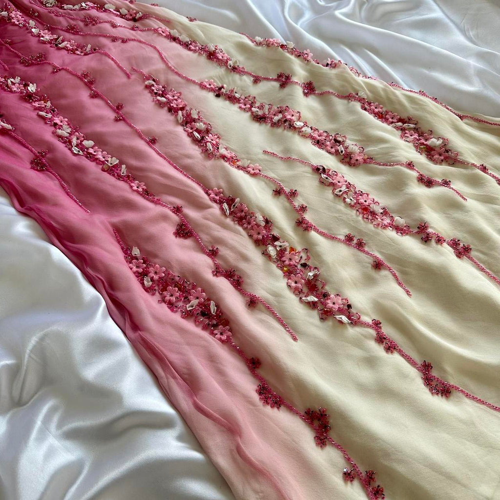 Women's White and Pink Dress