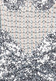 Strapless Crystal Corset Maxi Dress Silver