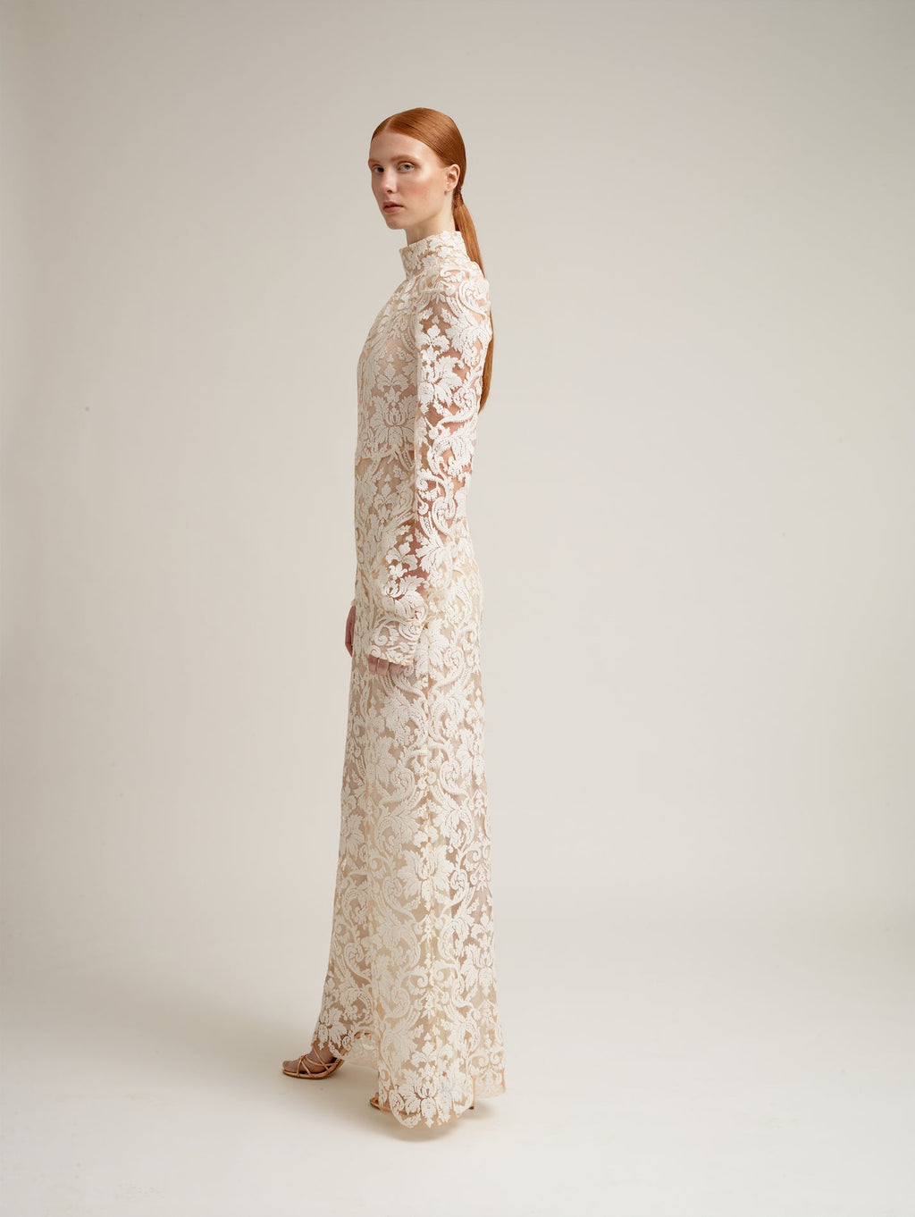 Catalina High neck mini sequin lace jumpsuit