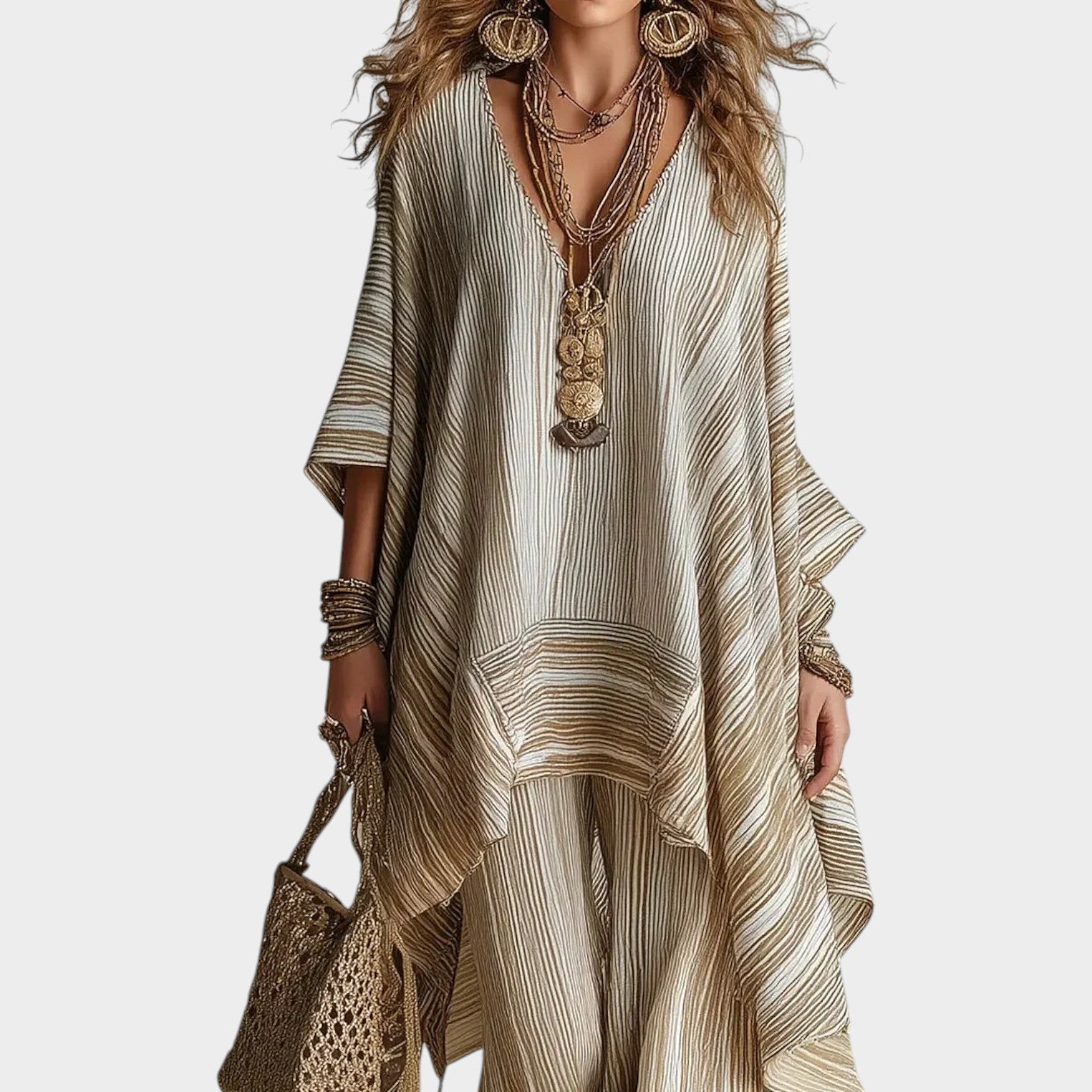 Boho Striped Two-Piece Set
