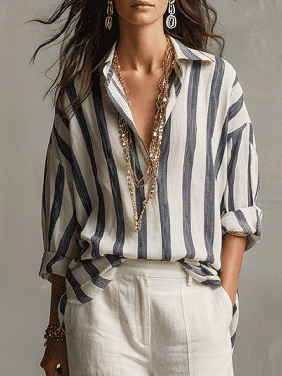 Relaxed Linen Wide-Leg Pants In Soft Ivory