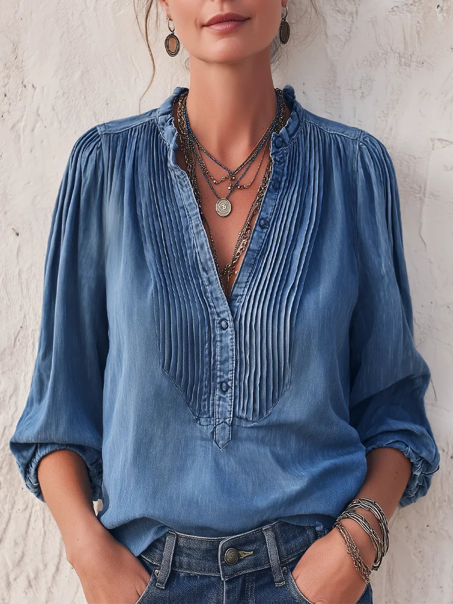Bohemian Denim Top