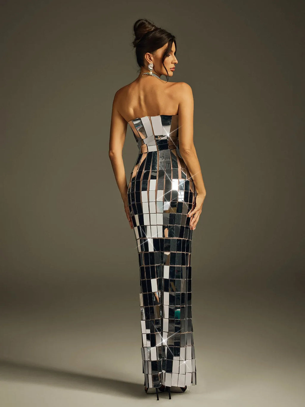 Haelys Strapless Acrylic Maxi Dress