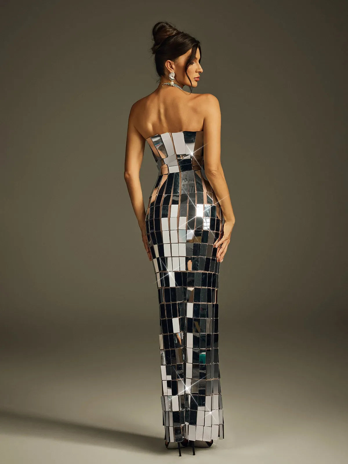 Haelys Strapless Acrylic Maxi Dress