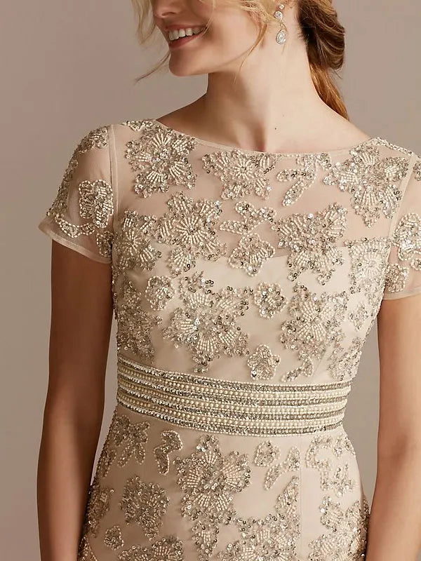 Comfortable and delicate gold thread dinner party women's dress