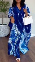 Tie‑Dye Caftan Maxi Dress