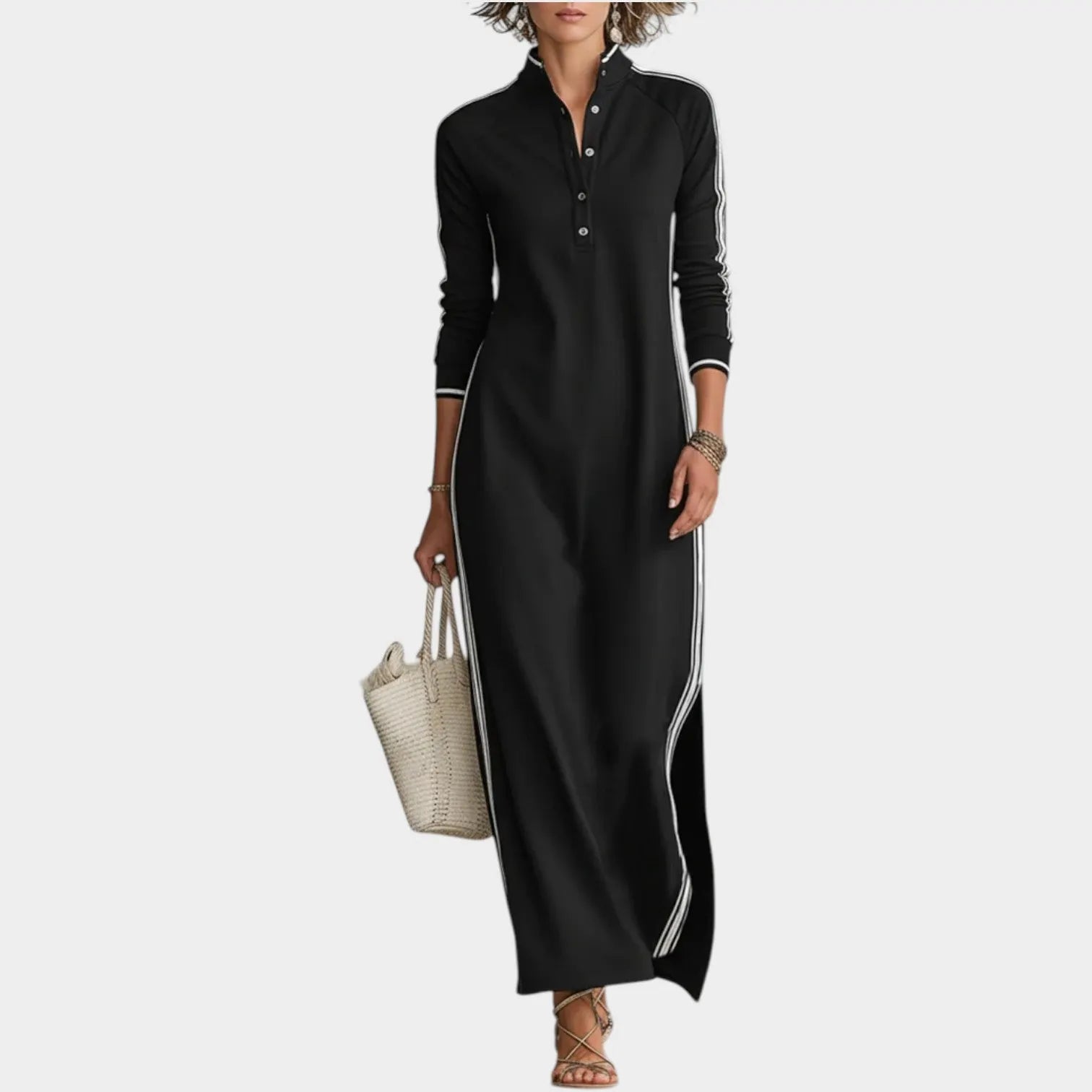 Elegant Long Sleeve Maxi Dress