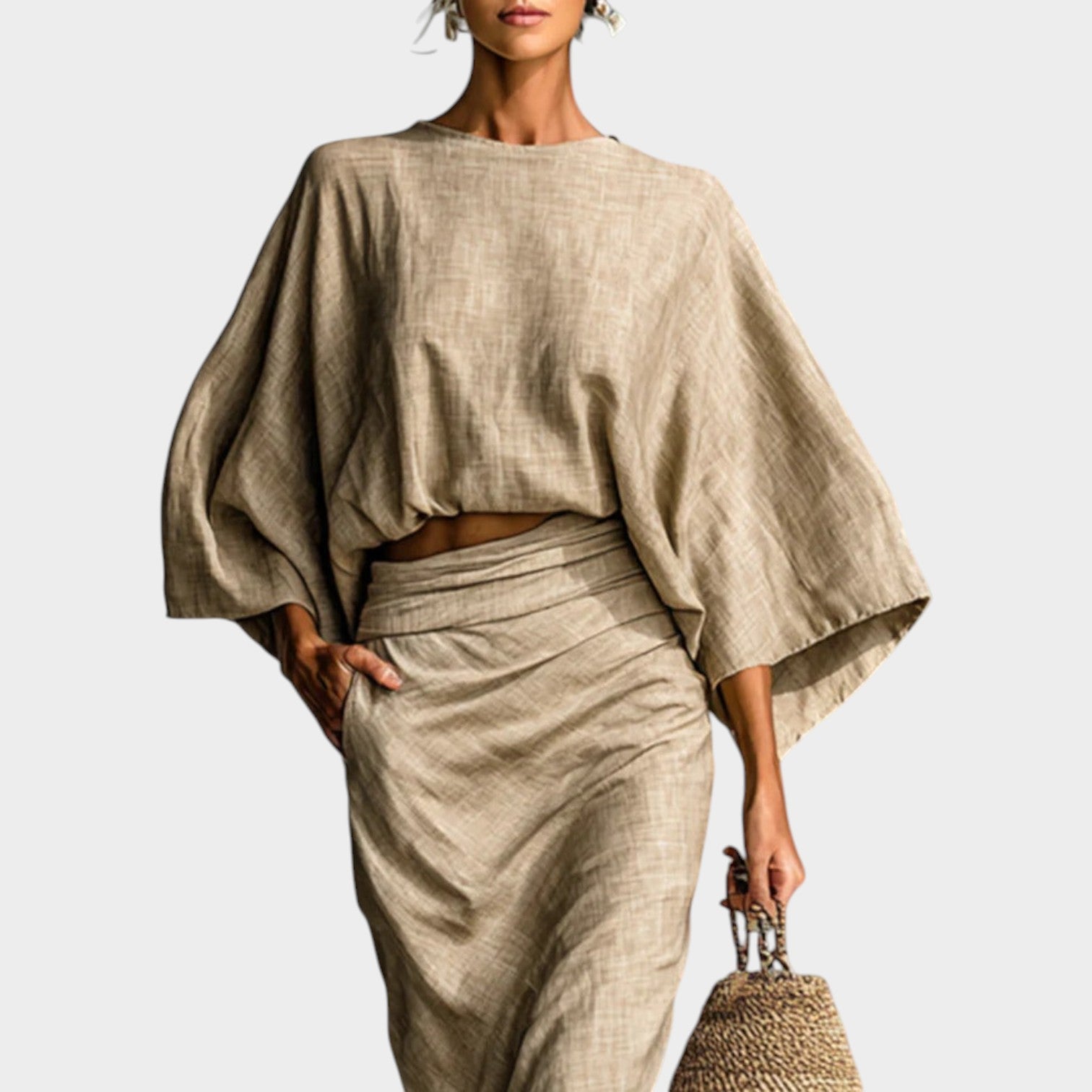 Minimalist Linen Two Piece Set