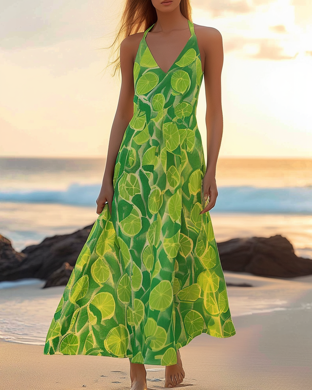 Summer original seaside resort dress 5314