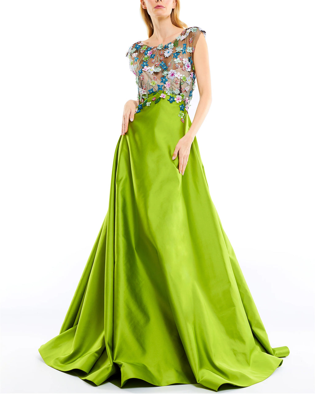 Women's Sleeveless Flower Embroidered Dress