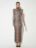 Leona Leopard Print Maxi Dress–Bold & Elegant Eveningwear