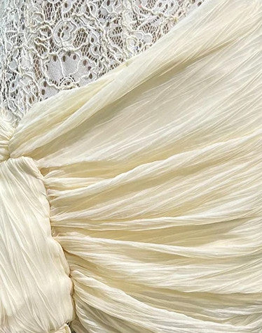 Lace Corset Bow Detail Dress Ivory