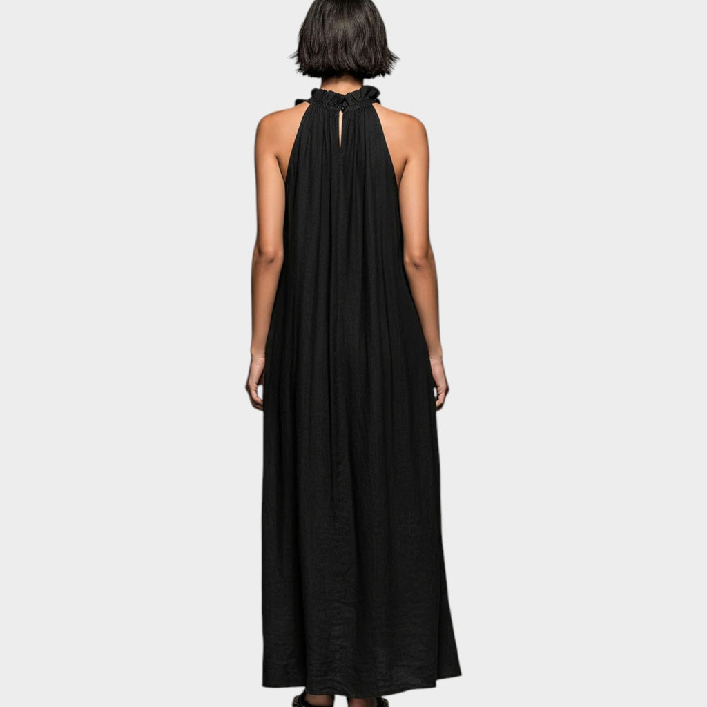 Ruffle Halter Maxi Dress