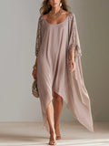 Bohemian Champagne Sequined Long Dress