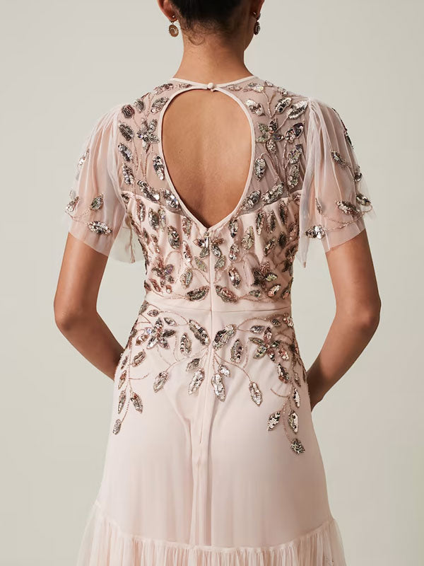 Embellished Tulle Women's Gowns