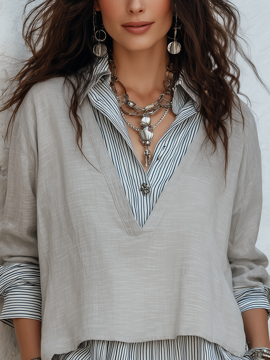 Effortlessly Create An Oatmeal Colored Striped Shirt
