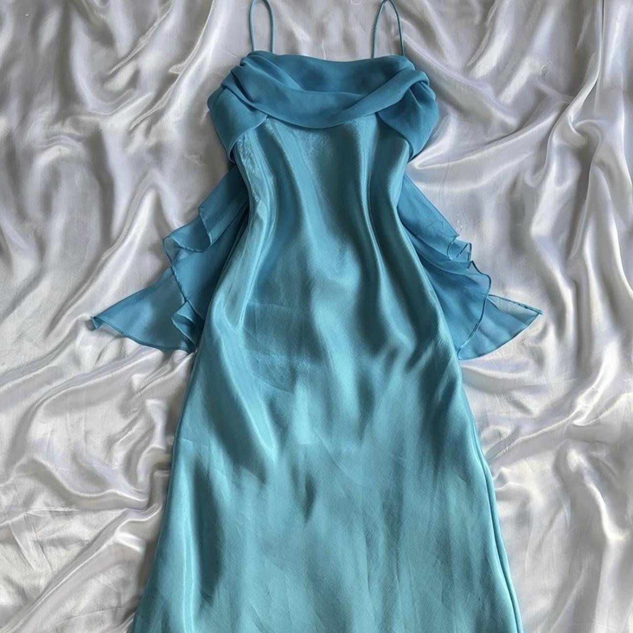 Betsy & Adam Women's Blue and Green Dress